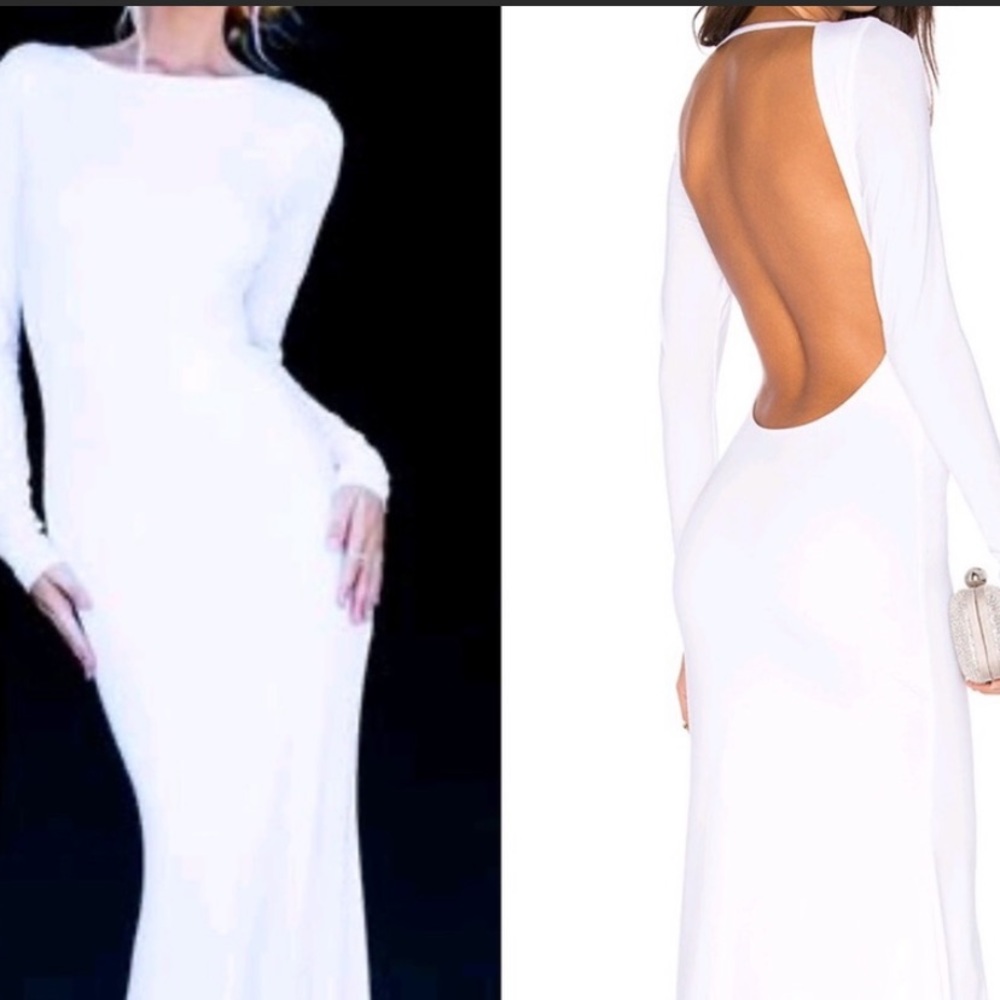 White Lurelly open back gown